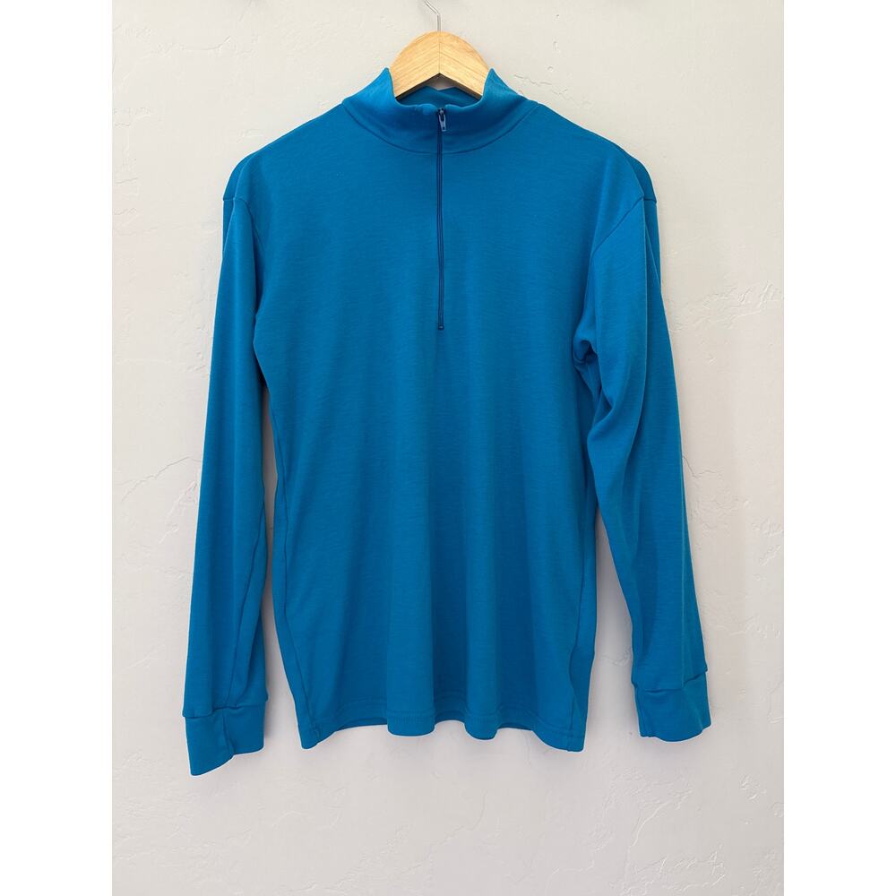 Vintage Patagonia Capilene Sky Blue 1/4 Zip Pullover Base Layer Medium, Gorpcore